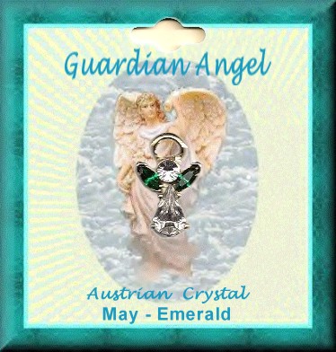 Guardian Angel Crystal Pin & Earring Set - Image 2